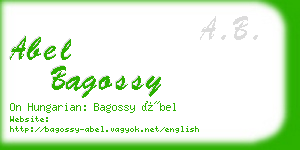 abel bagossy business card